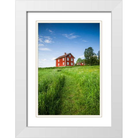 Sweden-Varmland-Marbacka-estate of first female writer to win the Noble Prize of Literature-Selma L White Modern Wood Framed Art Print with Double Matting by Bibikow, Walter
