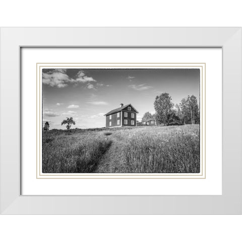 Sweden-Varmland-Marbacka-estate of first female writer to win the Noble Prize of Literature-Selma L White Modern Wood Framed Art Print with Double Matting by Bibikow, Walter