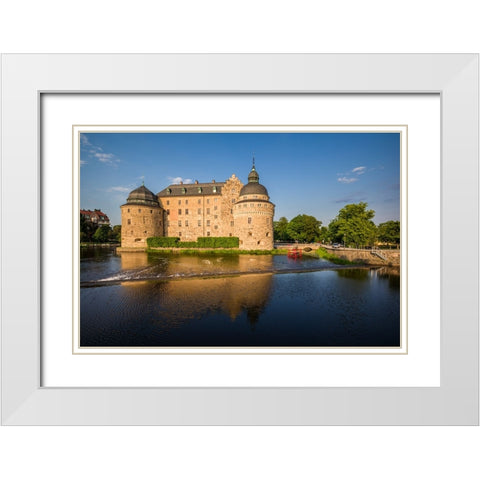 Sweden-Narke-Orebro-Orebro Castle-exterior White Modern Wood Framed Art Print with Double Matting by Bibikow, Walter