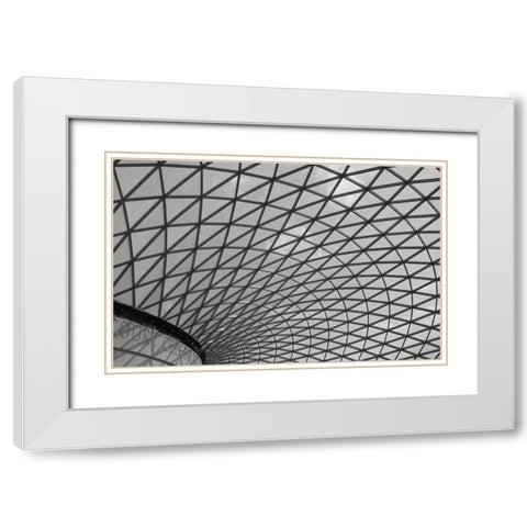 Great Britain, London Absract roof detail White Modern Wood Framed Art Print with Double Matting by Young, Bill