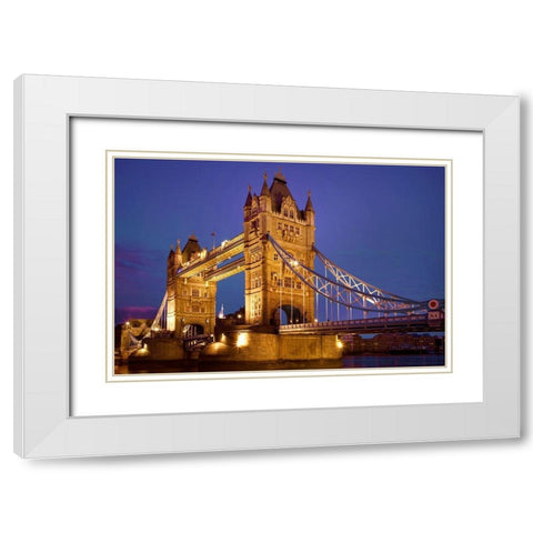 England-London The Tower Bridge White Modern Wood Framed Art Print with Double Matting by Jaynes Gallery