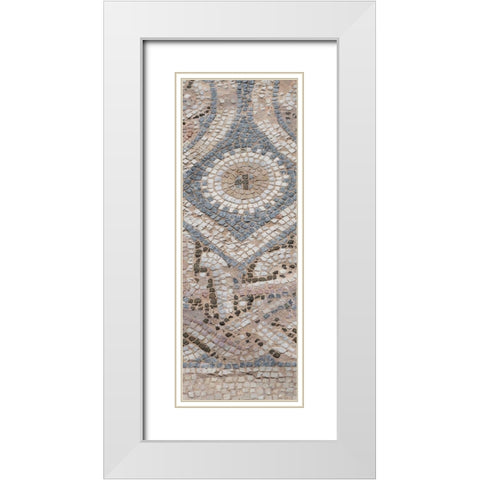 Cyprus-archaeological site of Kourion Detail of ancient Roman mosaic floor White Modern Wood Framed Art Print with Double Matting by Hopkins, Cindy Miller