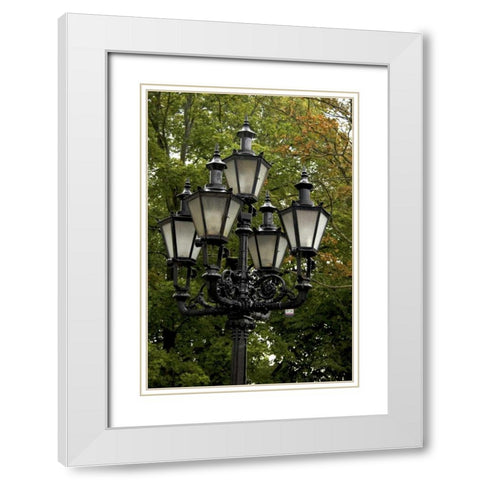 Estonia, Tallinn Street lamp detail White Modern Wood Framed Art Print with Double Matting by Ross, Nancy ,  Steve