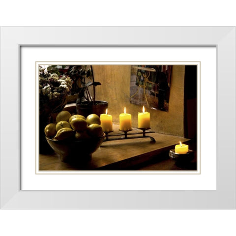 Estonia, Tallinn Still life inside coffee shop White Modern Wood Framed Art Print with Double Matting by Ross, Nancy ,  Steve