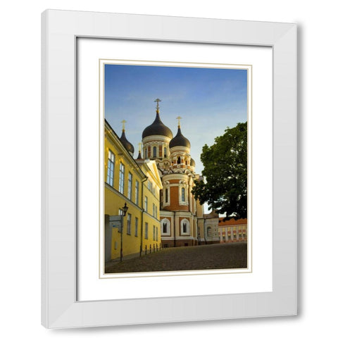 Estonia, Tallinn Alexander Nevsky Cathedral White Modern Wood Framed Art Print with Double Matting by Zuckerman, Jim