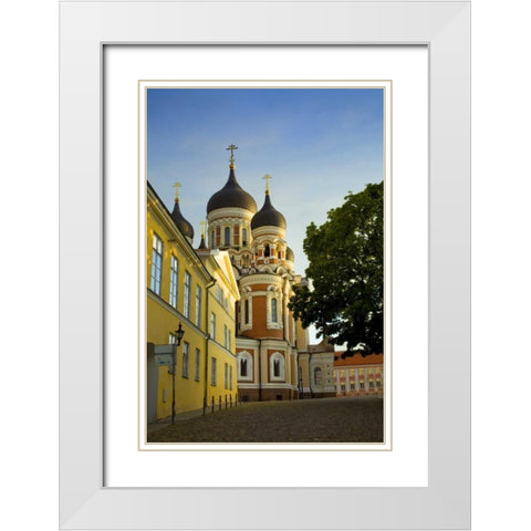 Estonia, Tallinn Alexander Nevsky Cathedral White Modern Wood Framed Art Print with Double Matting by Zuckerman, Jim