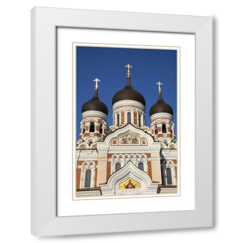 Estonia, Tallinn Alexander Nevsky Cathedral White Modern Wood Framed Art Print with Double Matting by Zuckerman, Jim