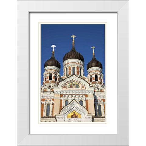 Estonia, Tallinn Alexander Nevsky Cathedral White Modern Wood Framed Art Print with Double Matting by Zuckerman, Jim