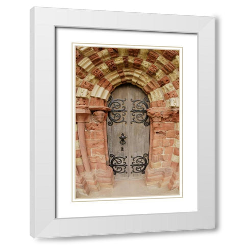 The Orkney Islands, Cathedral of St Magnus White Modern Wood Framed Art Print with Double Matting by Morris, Arthur