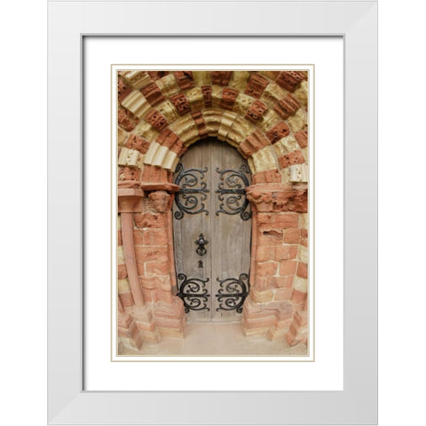 The Orkney Islands, Cathedral of St Magnus White Modern Wood Framed Art Print with Double Matting by Morris, Arthur
