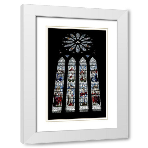The Orkney Isl, Kirkwall Cathedral of St Magnus White Modern Wood Framed Art Print with Double Matting by Morris, Arthur