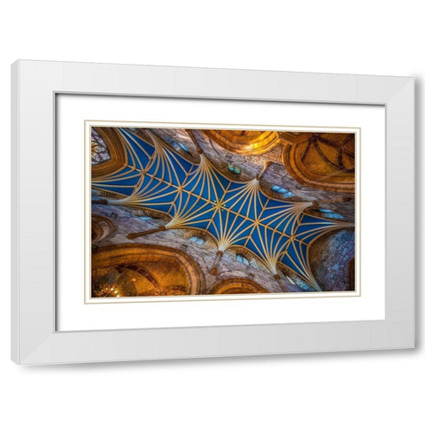 Scotland-Edinburgh 12th century ceiling in St Giles Cathedral White Modern Wood Framed Art Print with Double Matting by Jaynes Gallery
