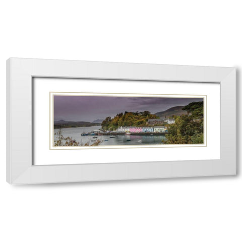 Portree Harbor Portree is the Capital town on the Isle of Skye-Scotland White Modern Wood Framed Art Print with Double Matting by Norring, Tom