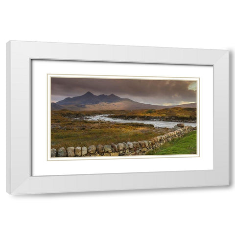 Enchanted Waters of Sligachan Old Bridge Isle of Skye-Scotland White Modern Wood Framed Art Print with Double Matting by Norring, Tom