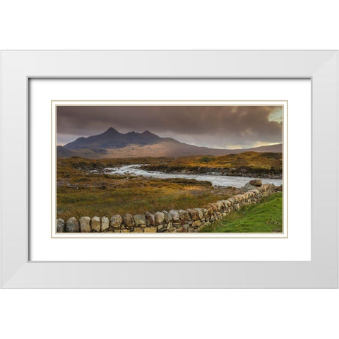 Enchanted Waters of Sligachan Old Bridge Isle of Skye-Scotland White Modern Wood Framed Art Print with Double Matting by Norring, Tom