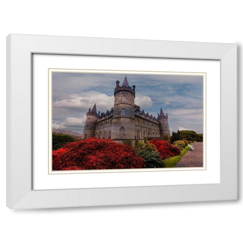 Iconic Inveraray Castle in Argyll-Scotland White Modern Wood Framed Art Print with Double Matting by Norring, Tom