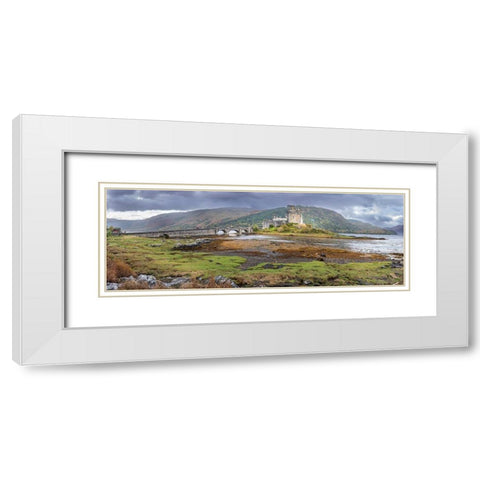 Eilean Donan Castle Isle of Skye-Scotland White Modern Wood Framed Art Print with Double Matting by Norring, Tom