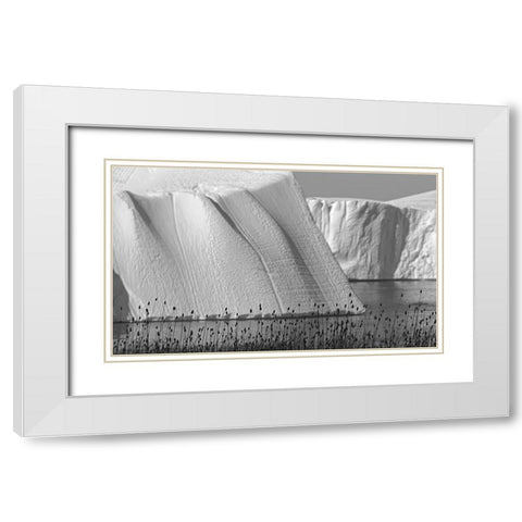 Icebergs of Sermermiut-Ilulissat-Greenland White Modern Wood Framed Art Print with Double Matting by Su, Keren