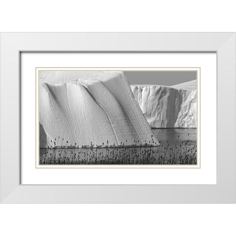 Icebergs of Sermermiut-Ilulissat-Greenland White Modern Wood Framed Art Print with Double Matting by Su, Keren
