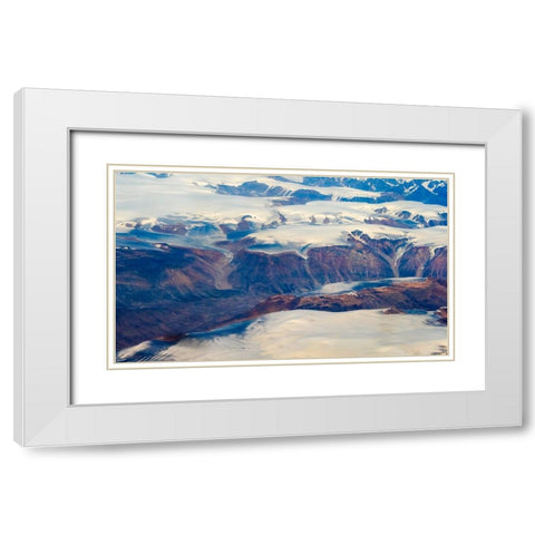 Aerial view of Greenland White Modern Wood Framed Art Print with Double Matting by Su, Keren