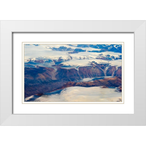 Aerial view of Greenland White Modern Wood Framed Art Print with Double Matting by Su, Keren