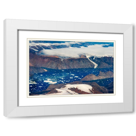 Aerial view of Greenland White Modern Wood Framed Art Print with Double Matting by Su, Keren