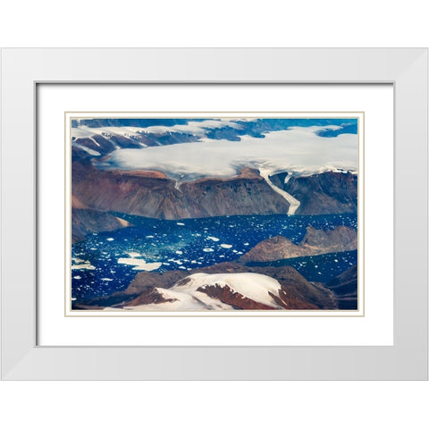 Aerial view of Greenland White Modern Wood Framed Art Print with Double Matting by Su, Keren