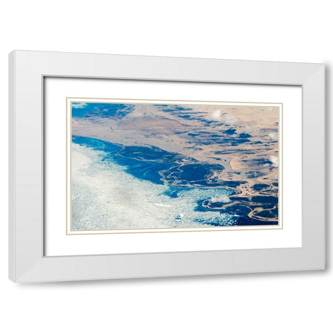 Aerial view of Greenland White Modern Wood Framed Art Print with Double Matting by Su, Keren