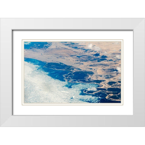 Aerial view of Greenland White Modern Wood Framed Art Print with Double Matting by Su, Keren
