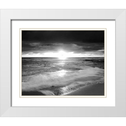 California, San Diego Sunset Cliffs beach White Modern Wood Framed Art Print with Double Matting by Talbot Frank, Christopher