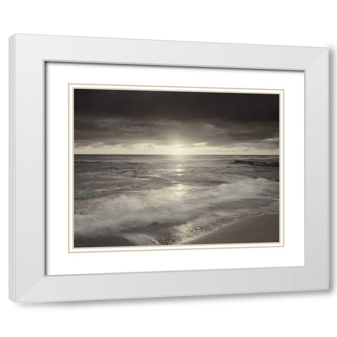 California, San Diego Sunset Cliffs beach White Modern Wood Framed Art Print with Double Matting by Talbot Frank, Christopher