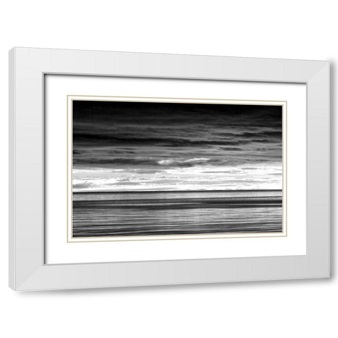 Washington Sunrise on Strait of Juan de Fuca White Modern Wood Framed Art Print with Double Matting by Paulson, Don