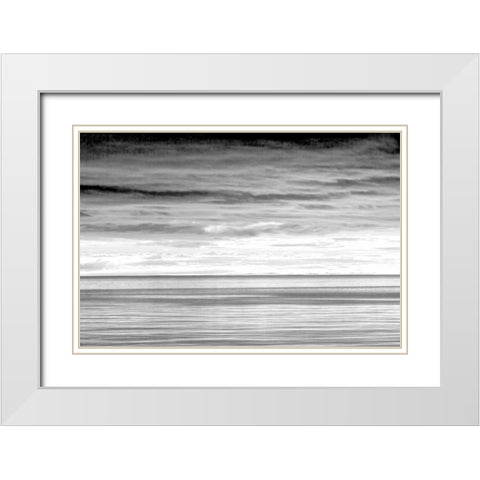 Washington Sunrise on Strait of Juan de Fuca White Modern Wood Framed Art Print with Double Matting by Paulson, Don