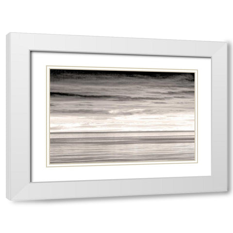 Washington Sunrise on Strait of Juan de Fuca White Modern Wood Framed Art Print with Double Matting by Paulson, Don