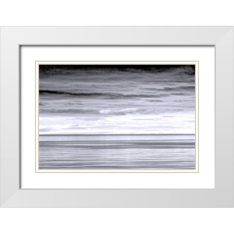 Washington Sunrise on Strait of Juan de Fuca White Modern Wood Framed Art Print with Double Matting by Paulson, Don