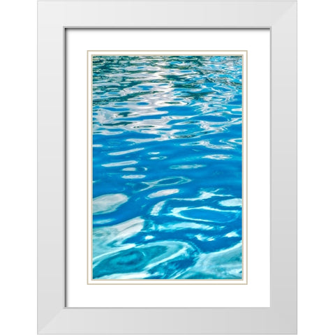 Abstract reflection on water ripples White Modern Wood Framed Art Print with Double Matting by Engelbrecht, Lisa S.