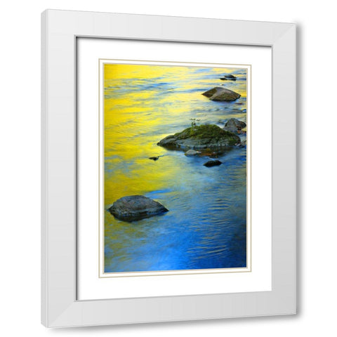 Colors Reflected in Water White Modern Wood Framed Art Print with Double Matting by Miller, Anna