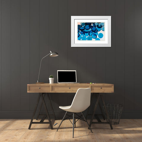 Glass Pebbles with light White Modern Wood Framed Art Print with Double Matting by Beraldo, Zandina Muench