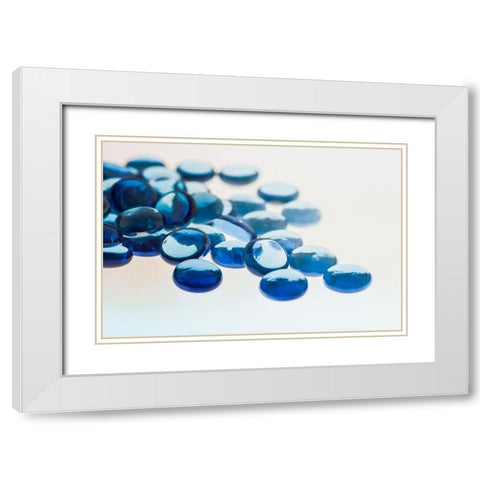 Glass Pebbles with light White Modern Wood Framed Art Print with Double Matting by Beraldo, Zandina Muench