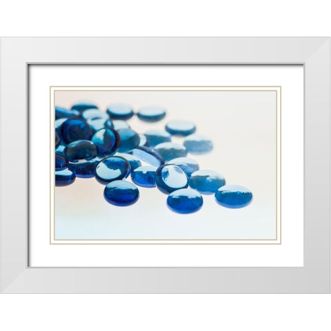 Glass Pebbles with light White Modern Wood Framed Art Print with Double Matting by Beraldo, Zandina Muench