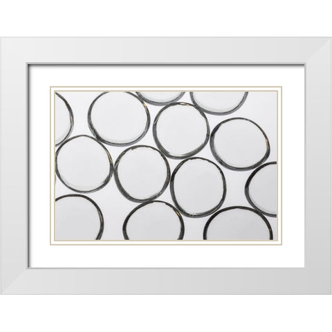 Clear Glass Pebbles with light White Modern Wood Framed Art Print with Double Matting by Beraldo, Zandina Muench
