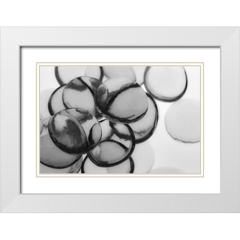 Clear Glass Pebbles with light White Modern Wood Framed Art Print with Double Matting by Beraldo, Zandina Muench