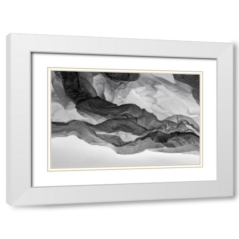Tissue Paper on Light abstracts White Modern Wood Framed Art Print with Double Matting by Beraldo, Zandina Muench
