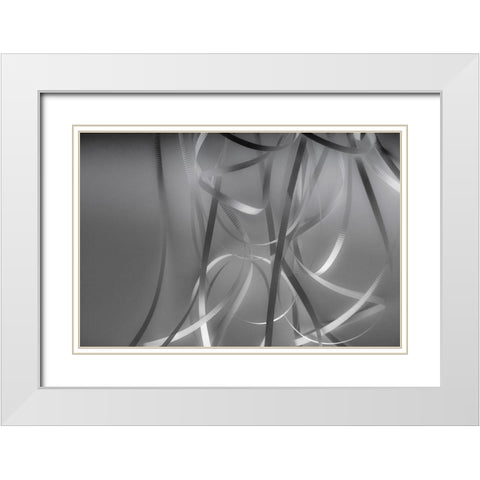Ribbon and Light Patterns White Modern Wood Framed Art Print with Double Matting by Beraldo, Zandina Muench