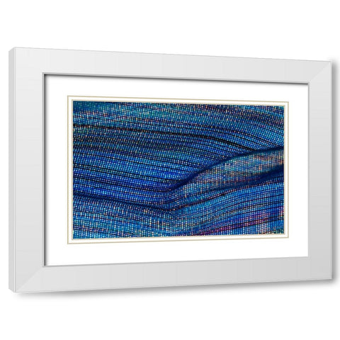 Colorful fabric detail White Modern Wood Framed Art Print with Double Matting by Muench, Zandria