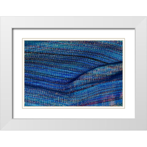 Colorful fabric detail White Modern Wood Framed Art Print with Double Matting by Muench, Zandria