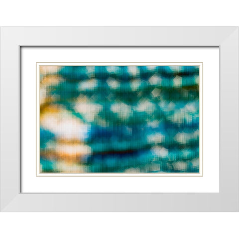 Colorful fabric detail White Modern Wood Framed Art Print with Double Matting by Muench, Zandria