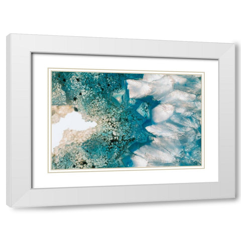 Sliced rock crystals White Modern Wood Framed Art Print with Double Matting by Muench, Zandria