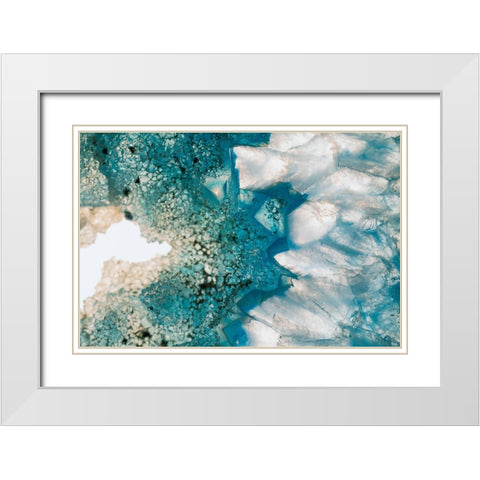 Sliced rock crystals White Modern Wood Framed Art Print with Double Matting by Muench, Zandria
