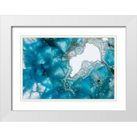 Sliced rock crystals White Modern Wood Framed Art Print with Double Matting by Muench, Zandria
